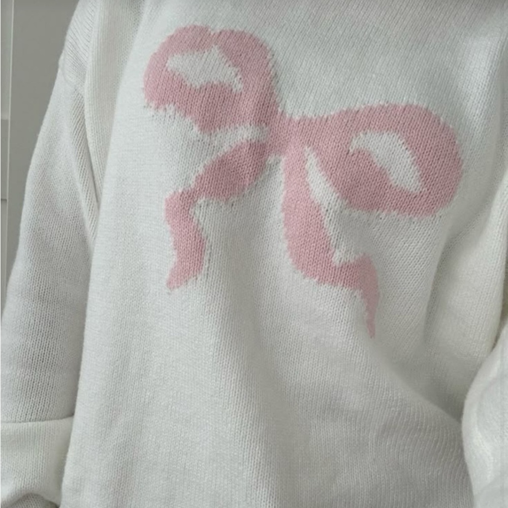 Happily Grey bow fleece long sleeve sweater NWOT 🎀 (Loveshackfancy vibes)🎀 - Picture 6 of 6